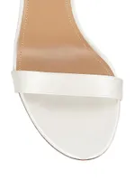 So Nude Satin Slingback Sandals