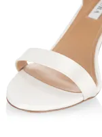 So Nude Satin Slingback Sandals