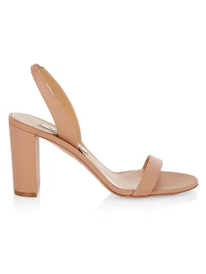 So Nude Leather Sandals