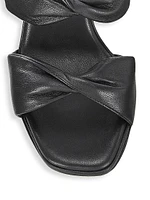 Twist Leather Sandals