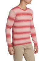 Slim-Fit Ombré Striped Crewneck Sweater