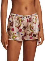 Floral Silk Pajama Shorts