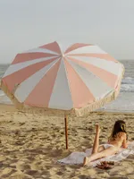 Pink Salt Retro Summerland Portable Beach Umbrella