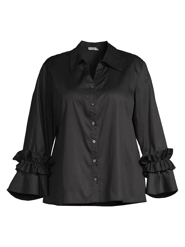 Selina Ruffled-Sleeve Shirt