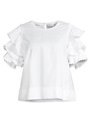 Juliette Ruffled-Sleeve Blouse