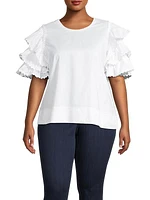 Juliette Ruffled-Sleeve Blouse