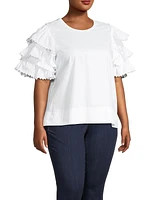 Juliette Ruffled-Sleeve Blouse