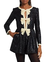 Camille Sequin Bow Playsuit