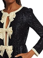 Camille Sequin Bow Playsuit