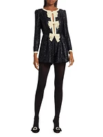 Camille Sequin Bow Playsuit