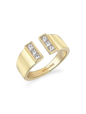 Vortex Loa 14K Yellow Gold & 0.41 TCW Diamond Cuff Ring