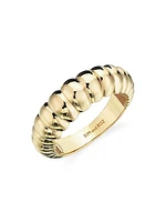 Connected Morphose 14K Yellow Gold Fluted Ring