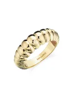 Connected Morphose 14K Yellow Gold Fluted Ring