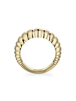 Connected Morphose 14K Yellow Gold Fluted Ring