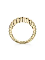 Connected Morphose 14K Yellow Gold Fluted Ring