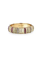 Connected Rainbow Movement 14K Yellow Gold & Multi-Stone Ring