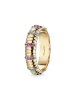 Connected Rainbow Movement 14K Yellow Gold & Multi-Stone Ring