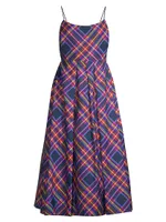 Audra Plaid Midi-Dress