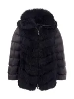 Cashmere Goat Puffer with Detachable Sleeves