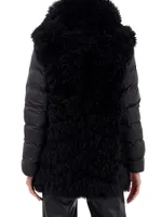 Cashmere Goat Puffer with Detachable Sleeves