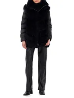 Cashmere Goat Puffer with Detachable Sleeves