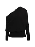 Lorna Ribbed One-Shoulder Sweater