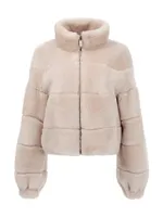 Cropped Shearling Lamb Jacket