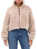 Cropped Shearling Lamb Jacket