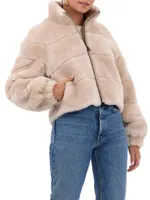 Cropped Shearling Lamb Jacket