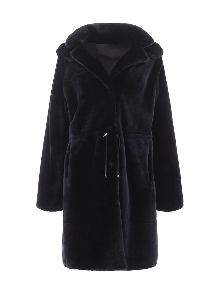 Reversible Plush Shearling Coat