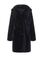 Reversible Plush Shearling Coat