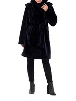 Reversible Plush Shearling Coat