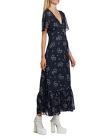 Kover V-Neck Tiered Maxi Dress