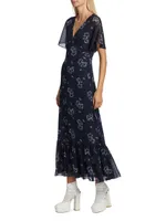 Kover V-Neck Tiered Maxi Dress