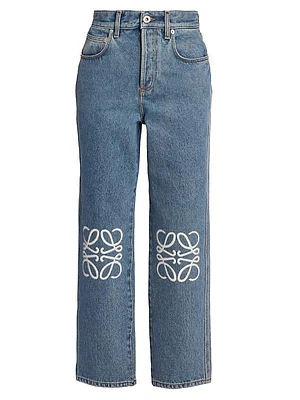 Anagram High-Rise Cropped Jeans