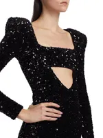 Charleston Cut-Out Sequined Gown