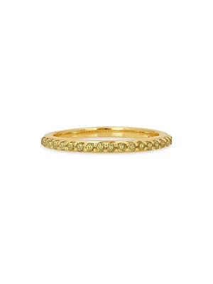 14K Yellow Gold & Yellow Sapphire Band Ring