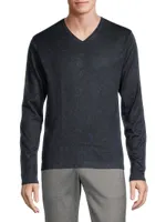 Egan Printed V-Neck Sweater