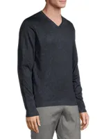 Egan Printed V-Neck Sweater