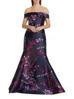 Mikado Off-The-Shoulder Mermaid Gown