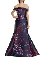 Mikado Off-The-Shoulder Mermaid Gown