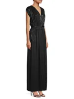 Athena Sheen Belted Gown