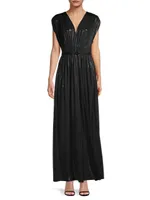 Athena Sheen Belted Gown