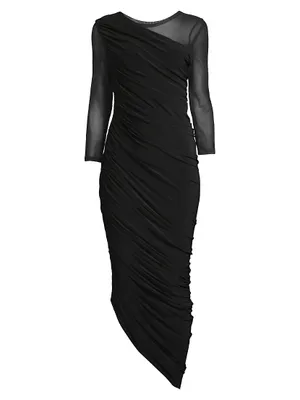 Diana Shoulder-Side Drape Gown