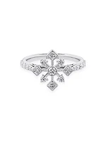 Snowflake 18K White Gold & 0.76 TCW Diamond Ring