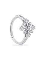 Snowflake 18K White Gold & 0.76 TCW Diamond Ring