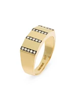 La Vie 14K Yellow Gold & TCW Diamond Geometric Ring