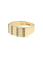 La Vie 14K Yellow Gold & TCW Diamond Geometric Ring