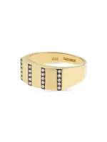 La Vie 14K Yellow Gold & 0.15 TCW Diamond Geometric Ring