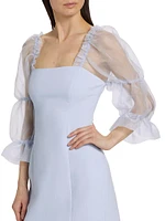 Tia Organza-Sleeve Minidress